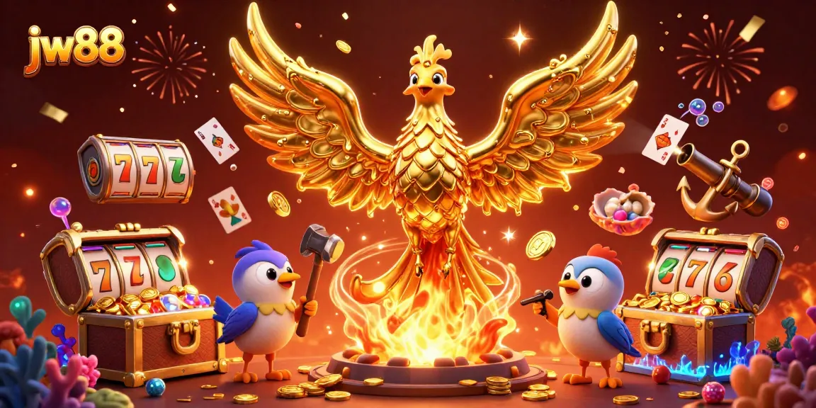 Experience winning strategies at jw88 with a vibrant casino-themed illustration