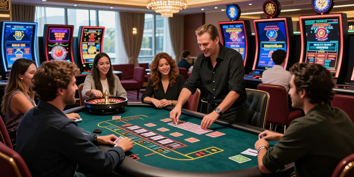 Exciting Happyluke online casino scene with players enjoying live games in a vibrant atmosphere.