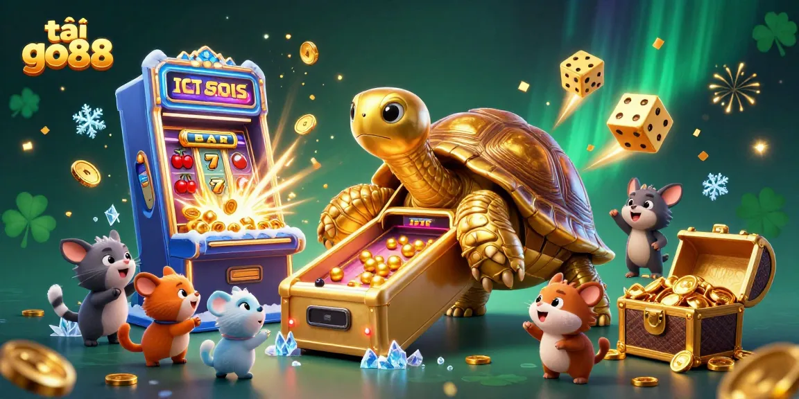 Play exciting games with tải go88's colossal golden tortoise and dynamic casino elements.