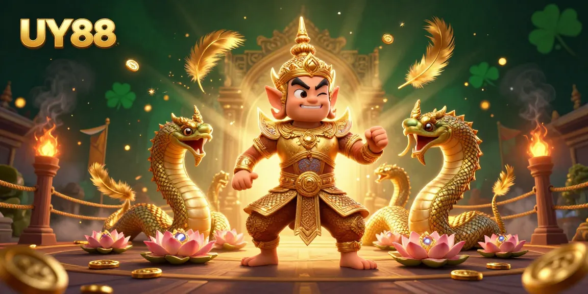 Engage in thrilling adventures at UY88 with colorful decorations, ancient guardians, and dazzling game elements.