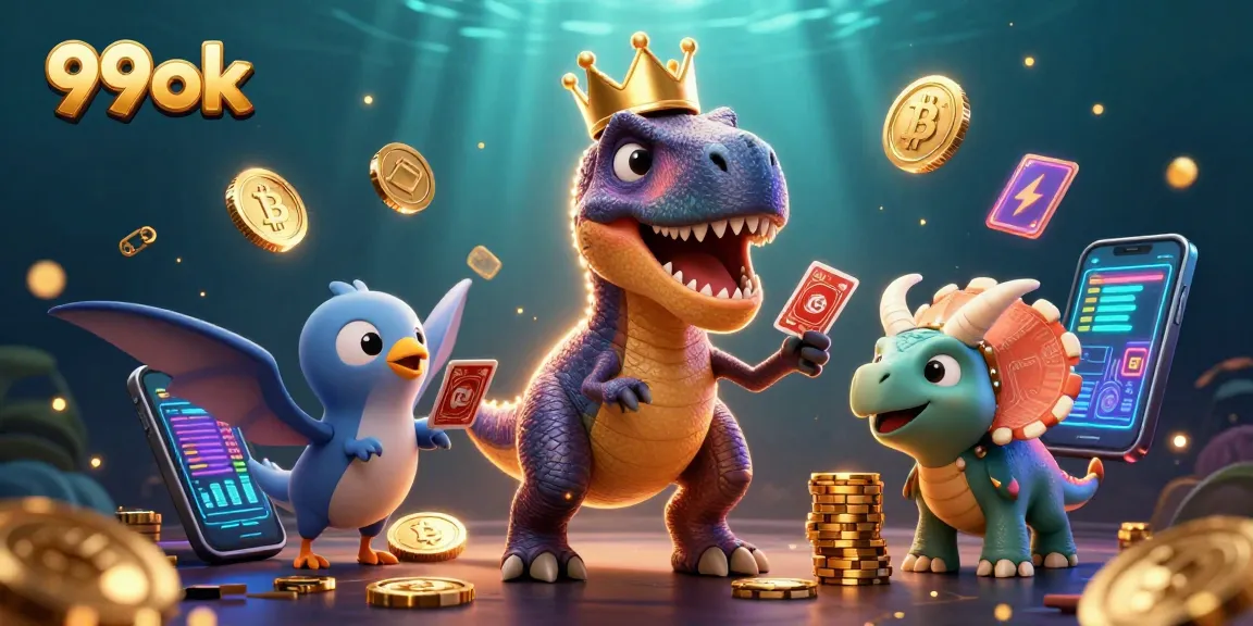 Engage in thrilling gameplay at 99ok with friendly characters in an exciting casino scene.