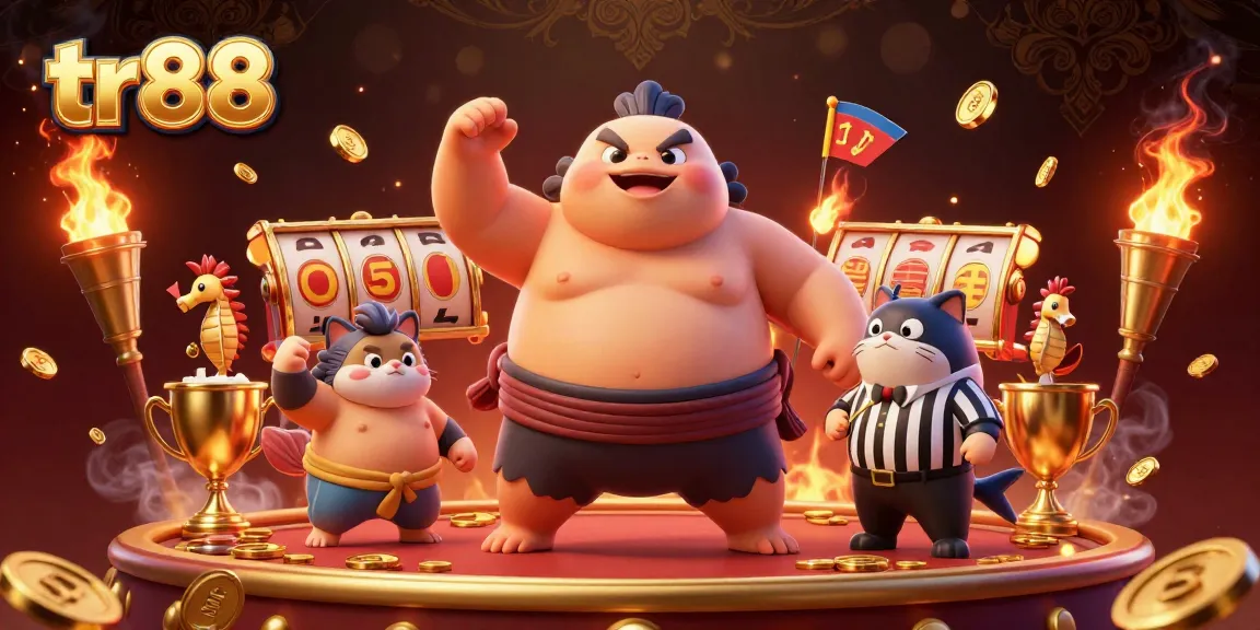 tr88 entertains players in a vibrant underwater casino scene with a puffed fugu and colorful game elements.