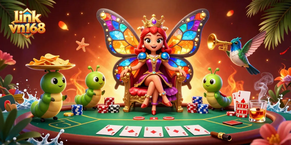 Win big at link vn168 with an enchanting 3D casino scene full of excitement and vibrant energy.