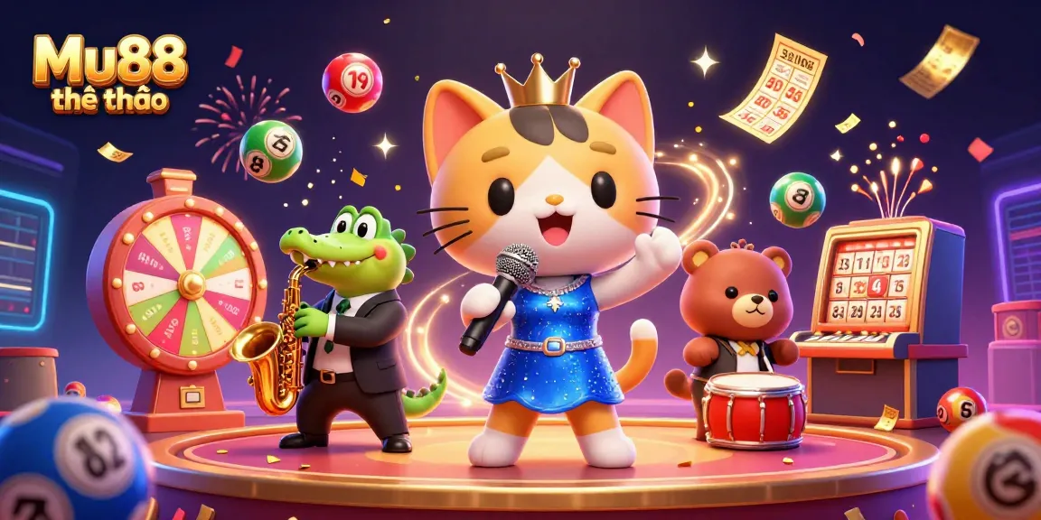 Win big with Mu88 thể thao's exciting lottery atmosphere featuring vibrant characters and elements