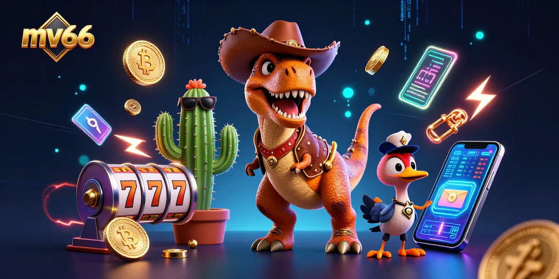 mv66 showcases thrilling slots with dynamic characters like T-Rex and friends, igniting excitement.
