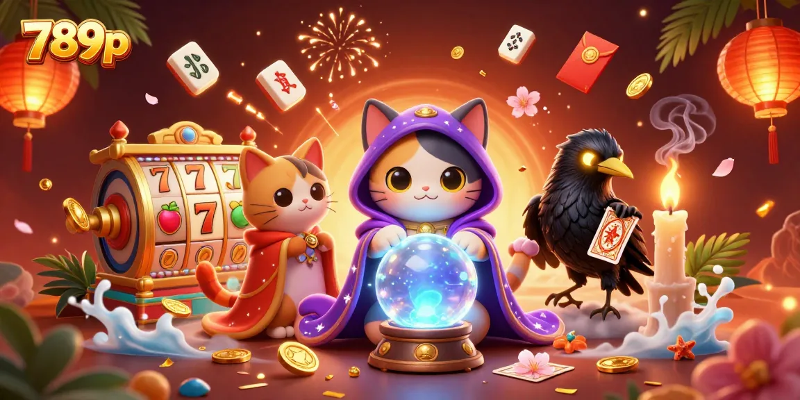 Experience the thrill of winning at 789p with vibrant slot machines and captivating fantasy elements.