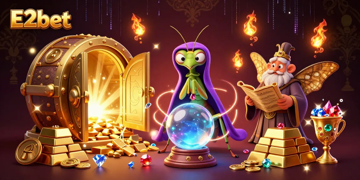 Experience the excitement and rewards of E2bet's rich casino offerings in this vibrant illustration.