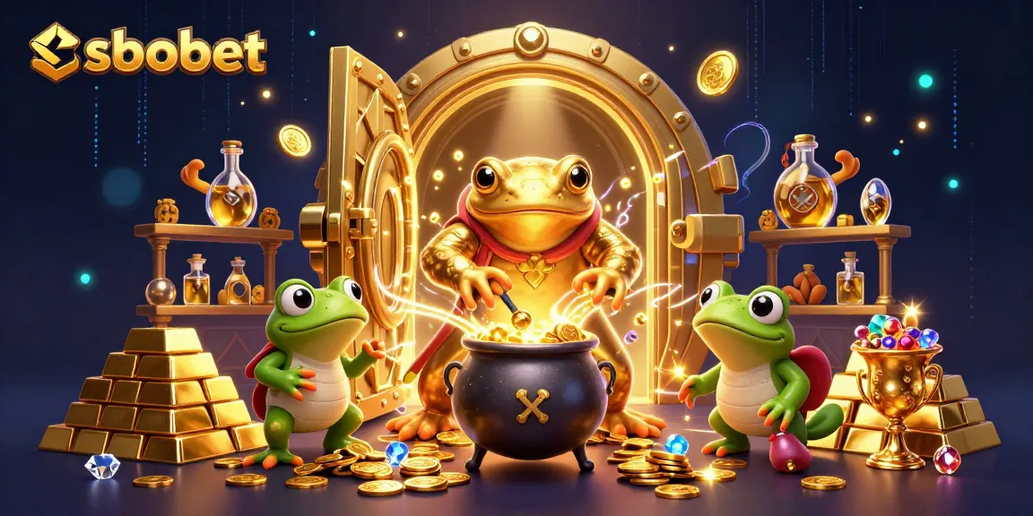 Bet on sbobet with a dynamic scene of alchemists creating gold in a magical casino.