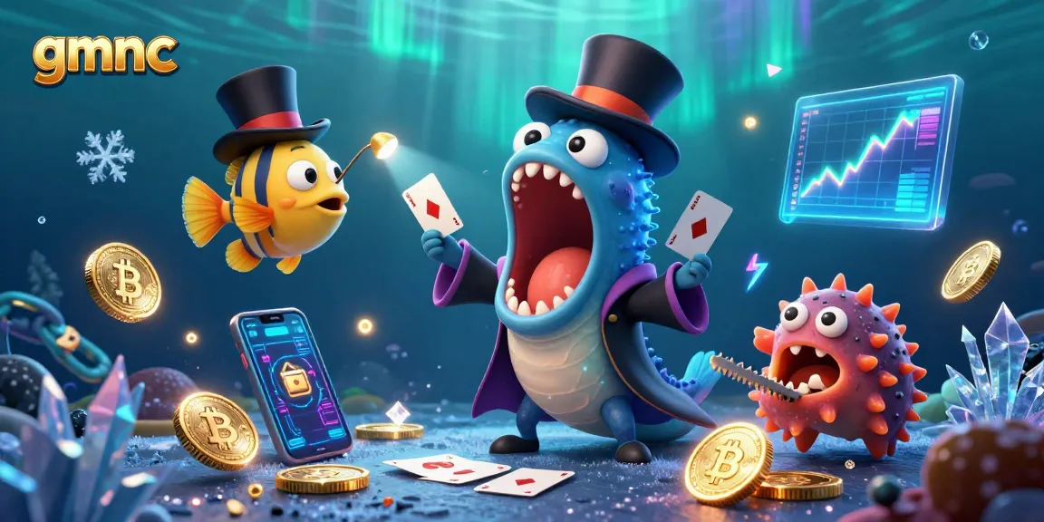Experience the magic of gmnc with a bioluminescent eel and crypto-themed casino adventure.