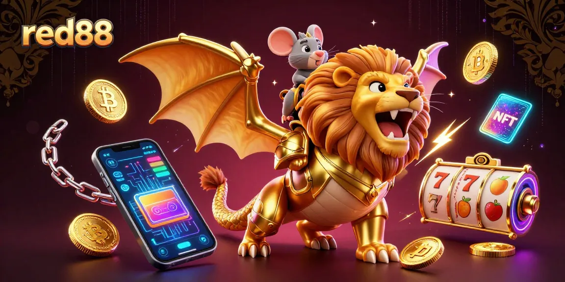 Boost wins at red88 with exciting golden chimera and cryptocurrency adventure in a vibrant casino setting.