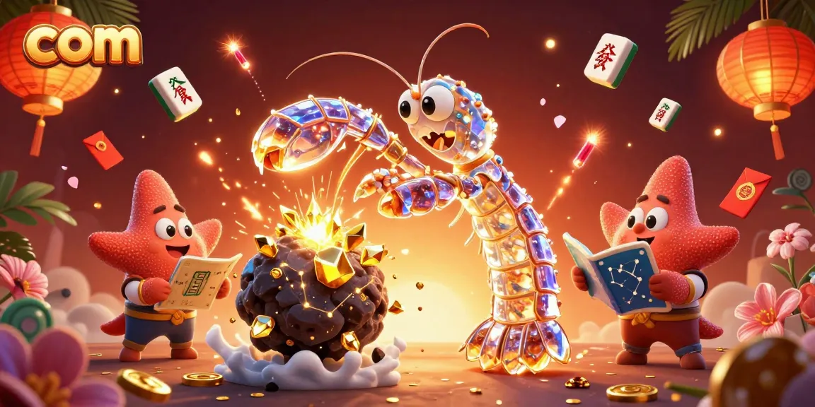 Experience thrilling wins com while a galactic samurai mantis shrimp breaks through an asteroid, surrounded by casino elements.