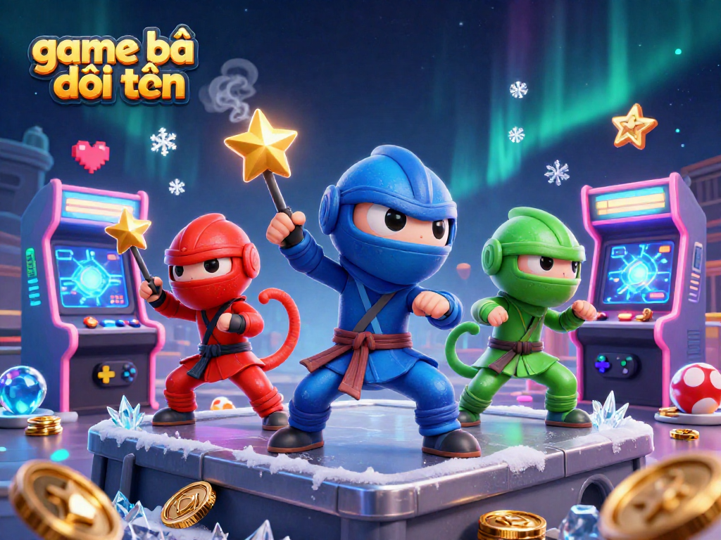 Engage with game bài đổi thưởng as ninja chameleons perform at a vibrant virtual casino.