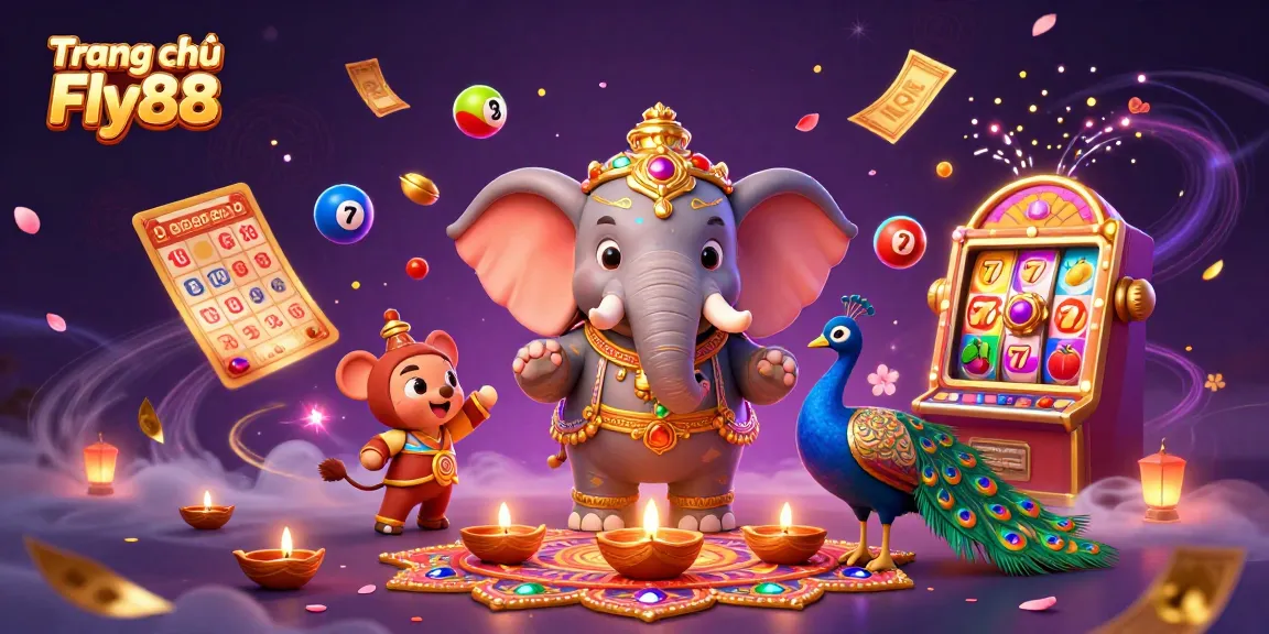 Experience thrilling gameplay at Trang chủ Fly88 with vibrant lottery balls and dynamic slot machine action.
