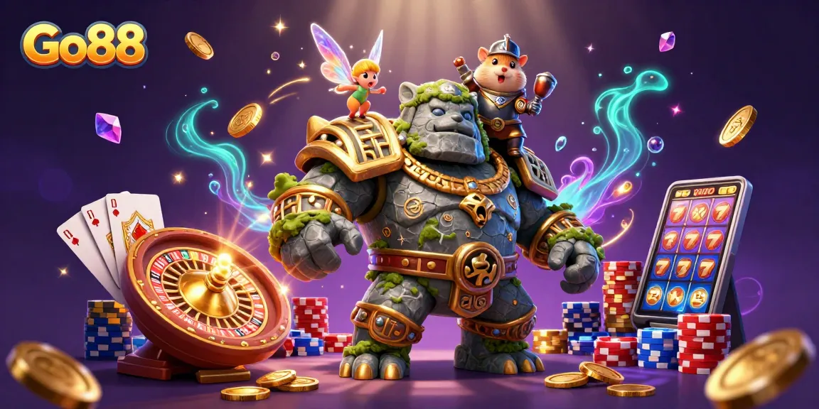 Experience thrilling gaming at Go88 with enchanting characters and dazzling casino elements.