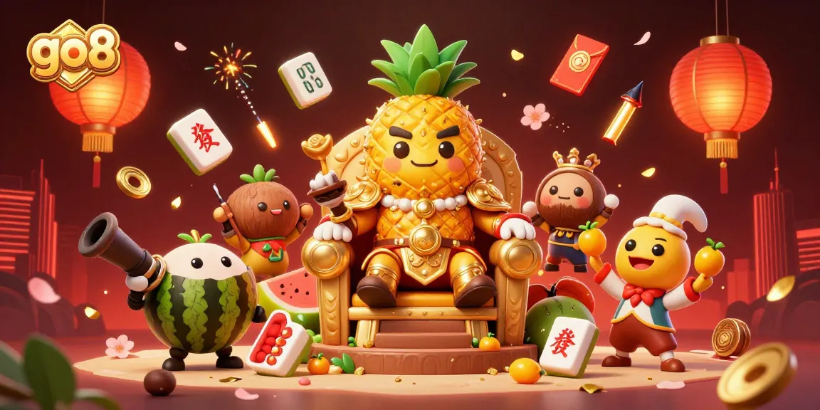 Experience thrilling casino action at go8 with vibrant characters and game elements in a lively beach setting.
