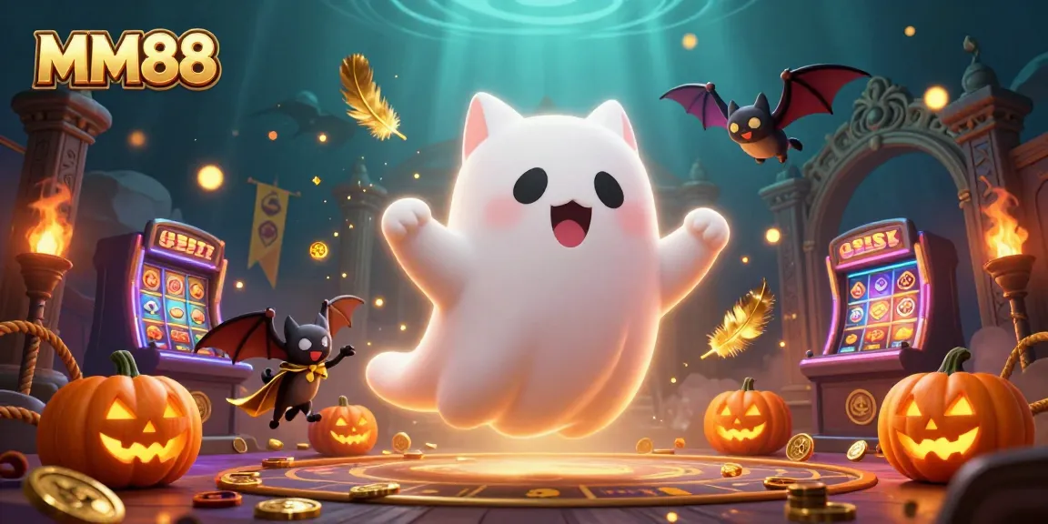 Win big with MM88 at a haunted casino mansion filled with animated characters.