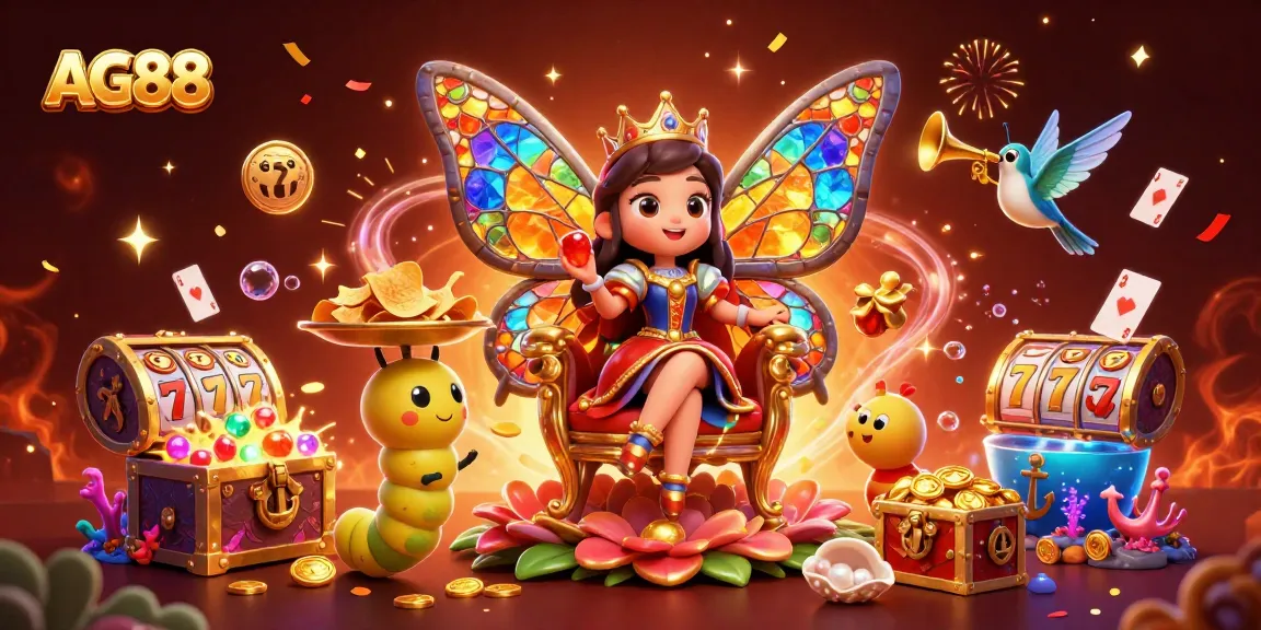 Engage with the vibrant AG88 casino experience featuring rich colors, bold elements, and festive themes.