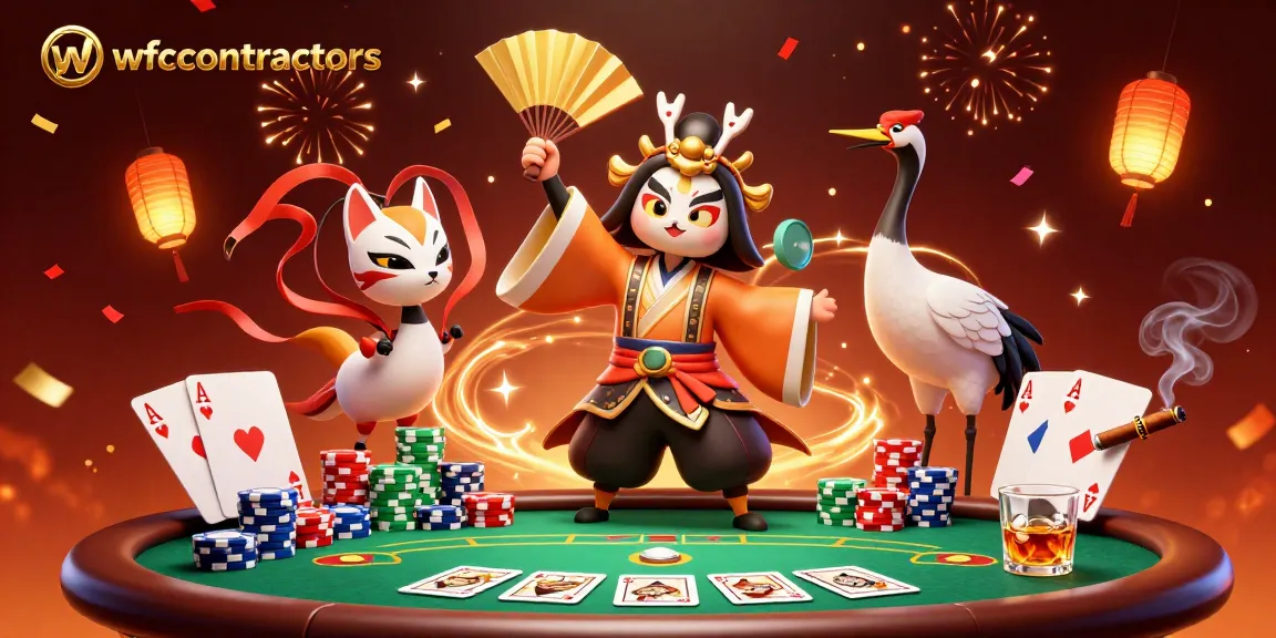 Experience thrilling poker action with wfccontractors' vibrant 3D casino illustration showcasing dynamic characters.