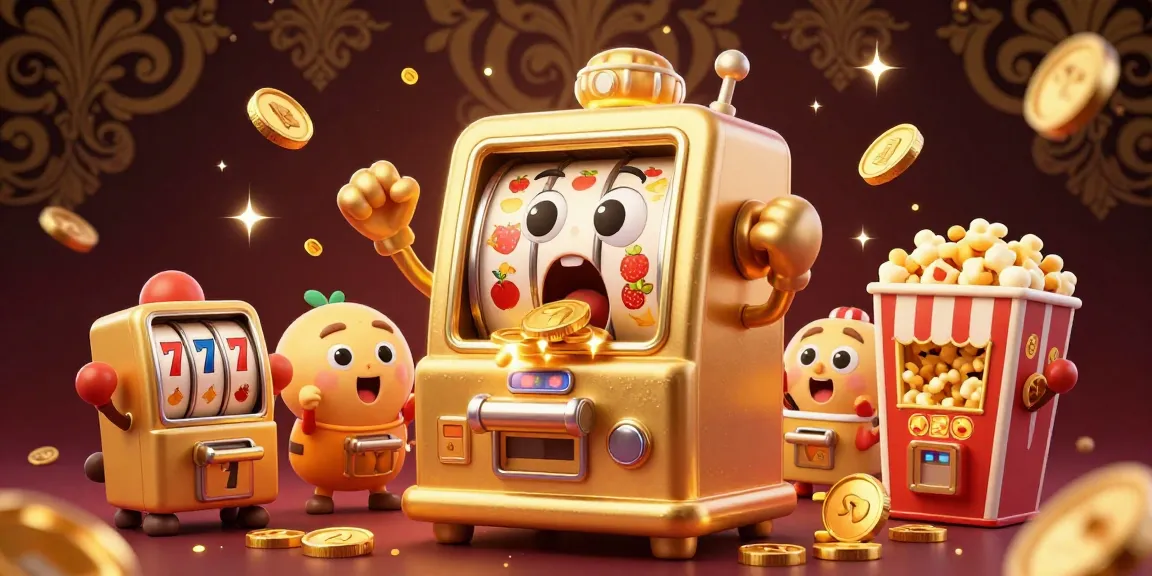 Experience the excitement of five88 as the golden slot machine hits a jackpot, with coins spilling everywhere!