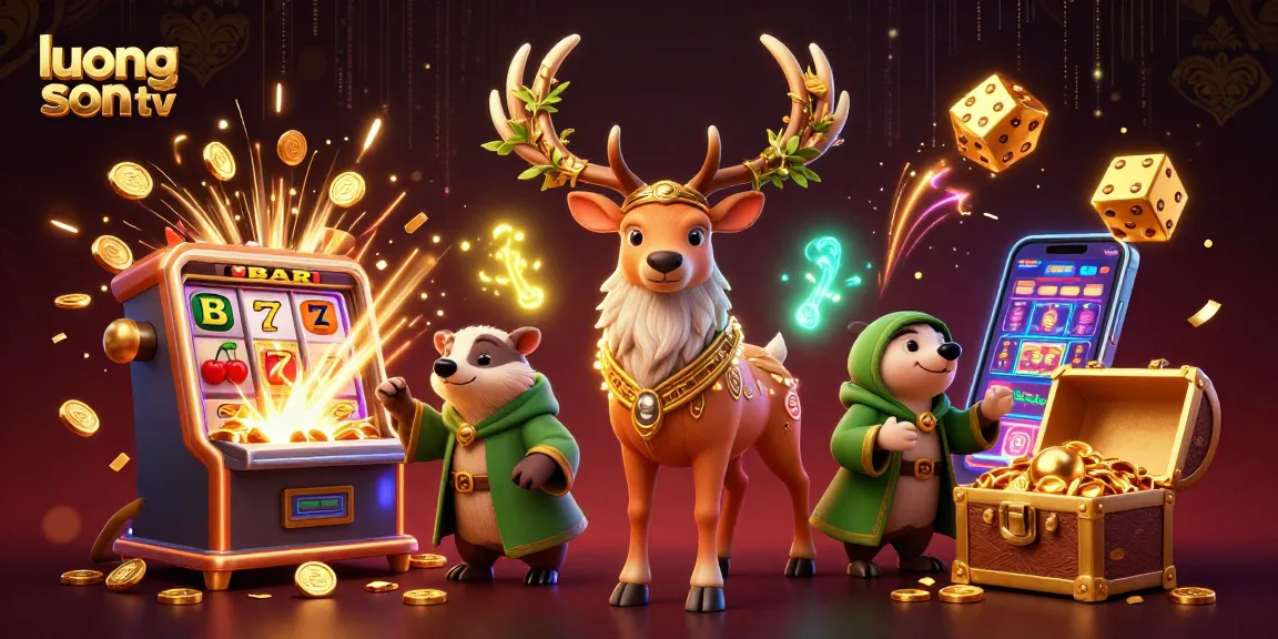Play at luong son tv to win with a vibrant casino-themed scene represented by a druid and magical elements.