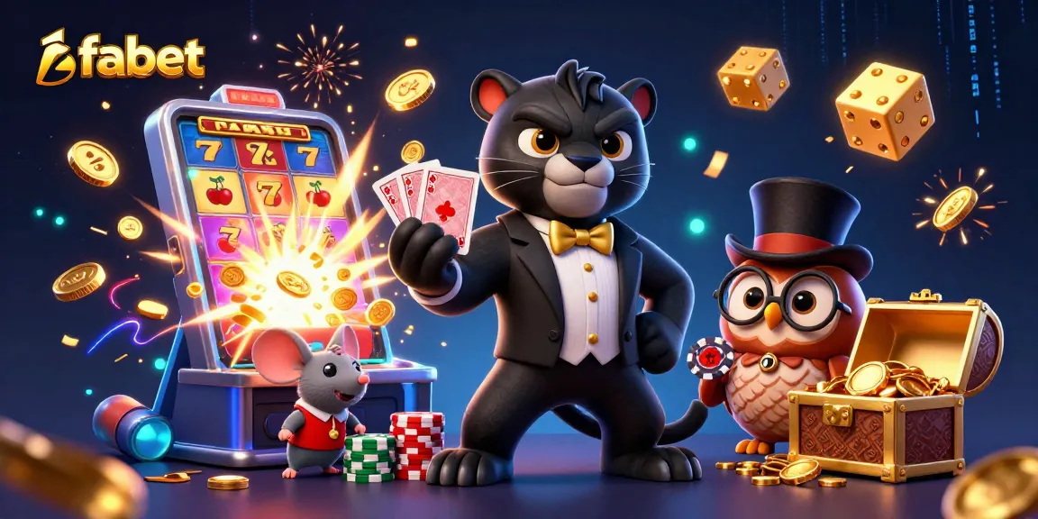 Engage with fabet's vibrant casino scene featuring dynamic characters and gaming elements.