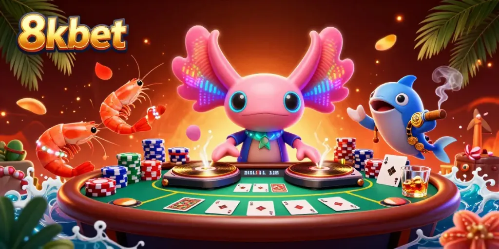 Bet on exciting 8xbet games with vibrant characters and rich casino elements.