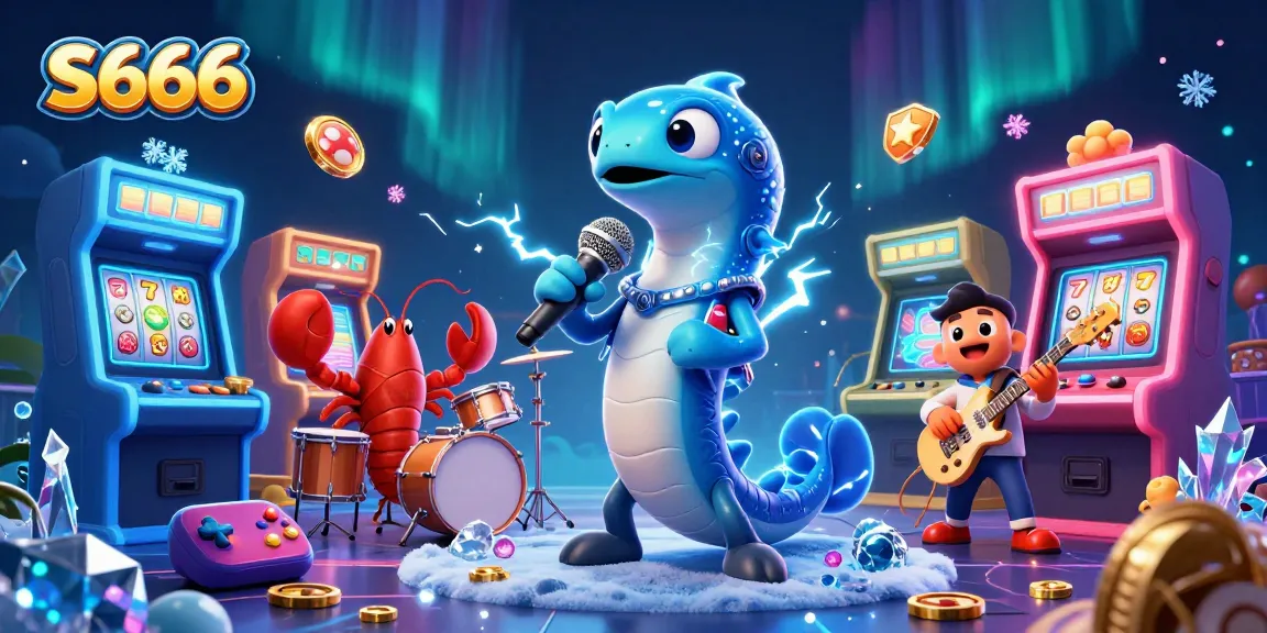S666 gaming experience featuring an electric eel DJ and underwater casino atmosphere with jackpot elements