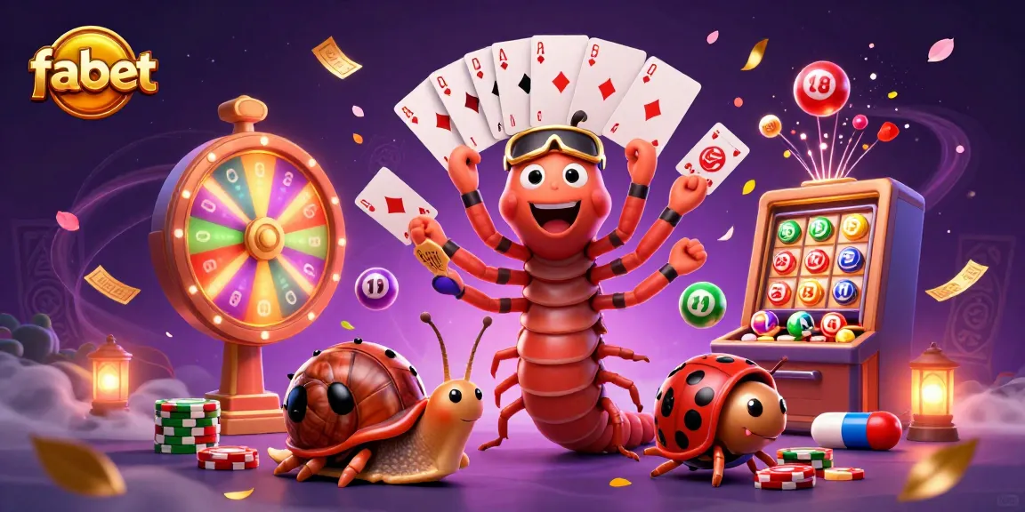 Experience fabet casino excitement with our vibrant 3D illustration featuring animated lottery games.