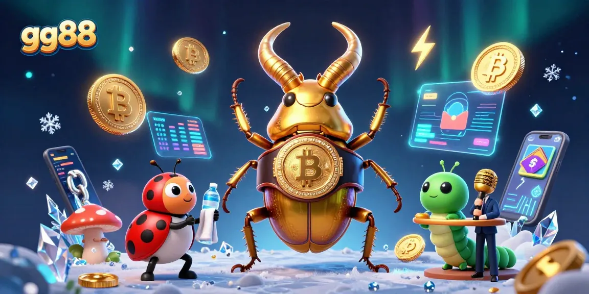 Experience thrilling gaming action with gg88 at the vibrant online casino featuring colorful characters and crypto elements.