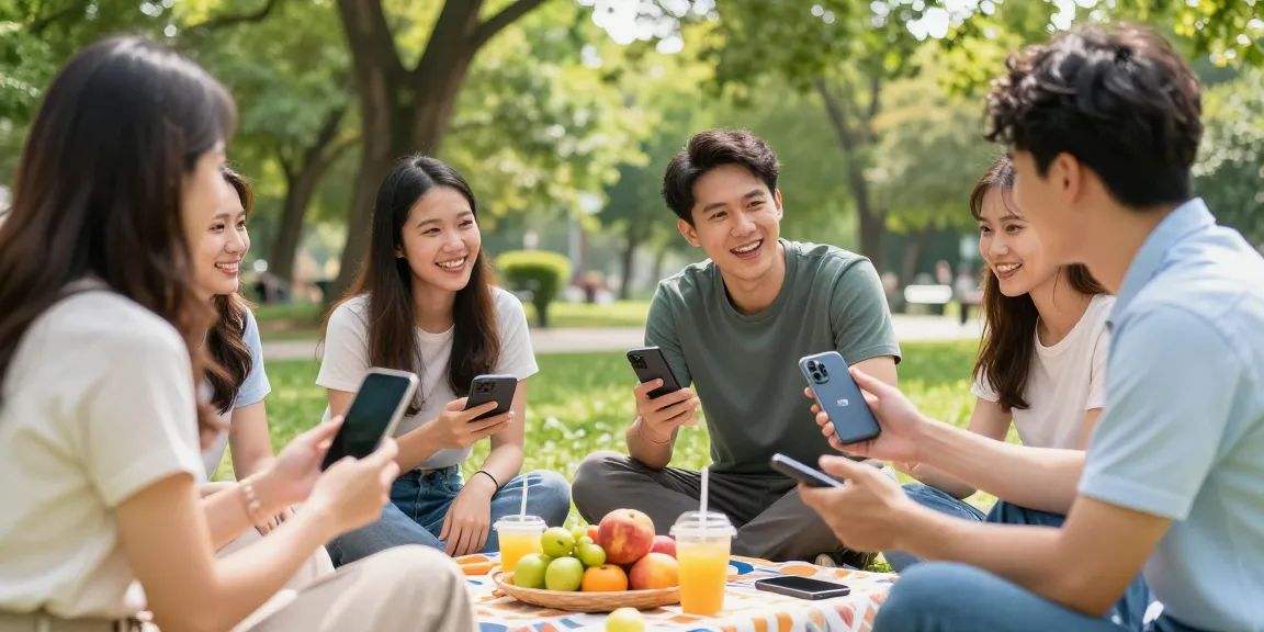Teman-teman berdiskusi tentang LUXURY12 Link Alternatif di taman, menikmati piknik.
