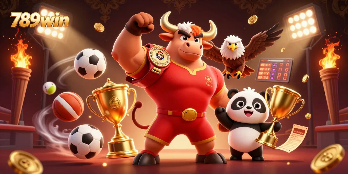 Engage with exhilarating gaming at 789win featuring mascots and sports elements.