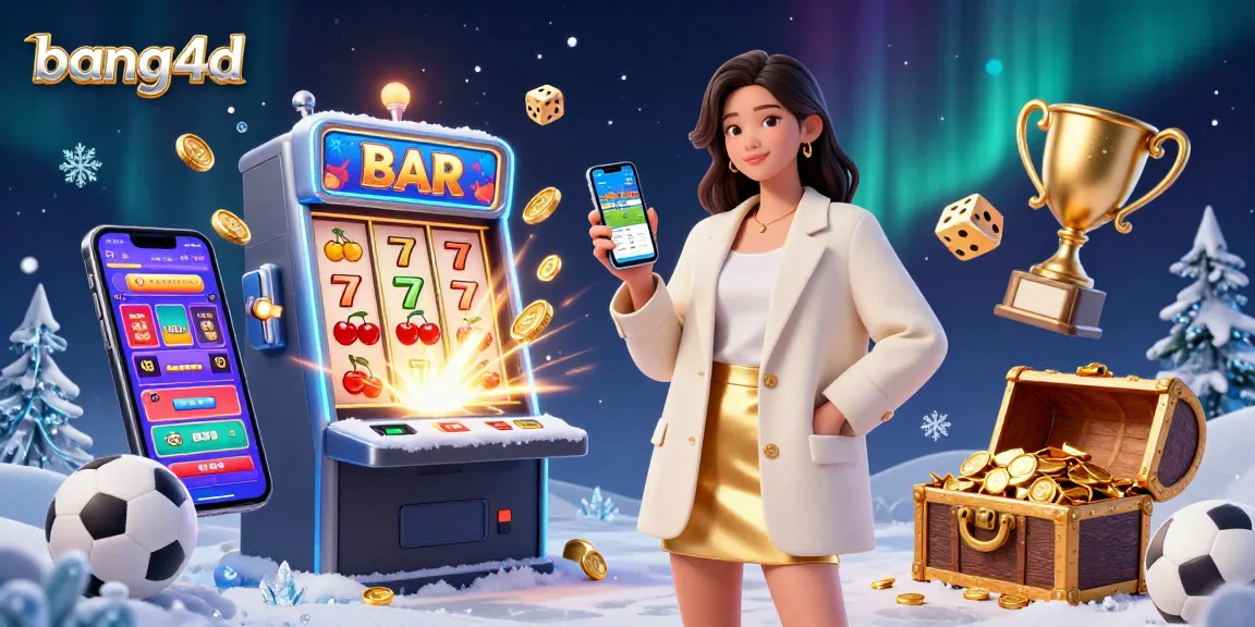 Experience the excitement of bang4d online gaming with vibrant 3D visuals showcasing slots and sports betting.