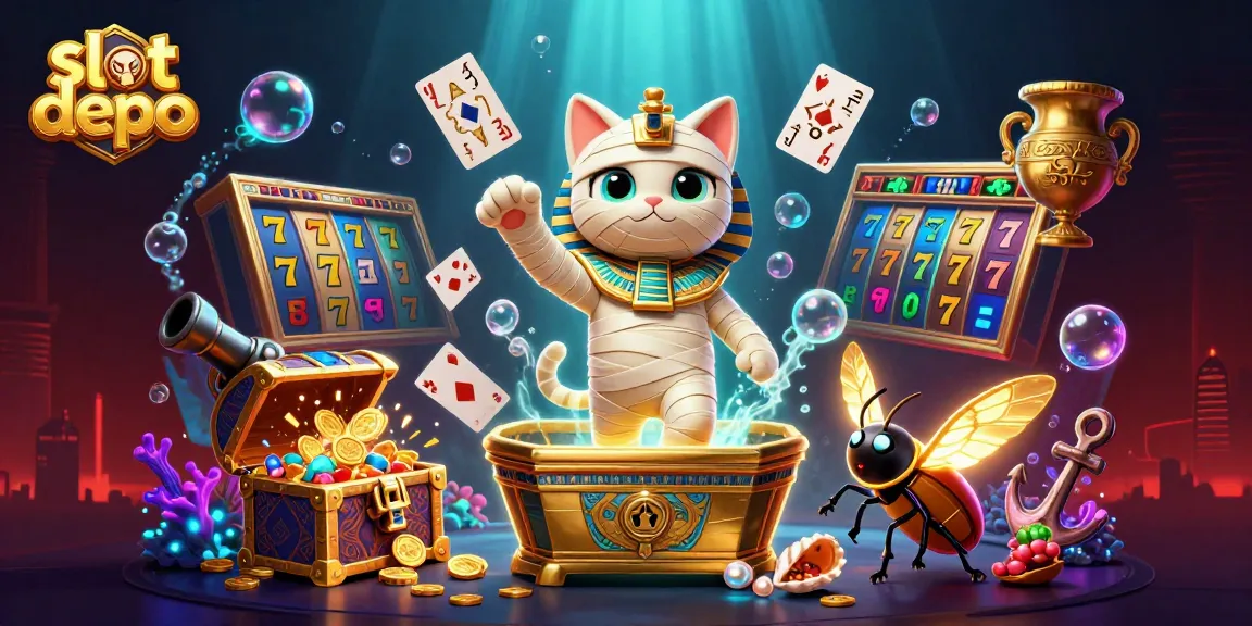 Experience thrilling wins with slot depo 5k at this vibrant 3D casino scene filled with action!