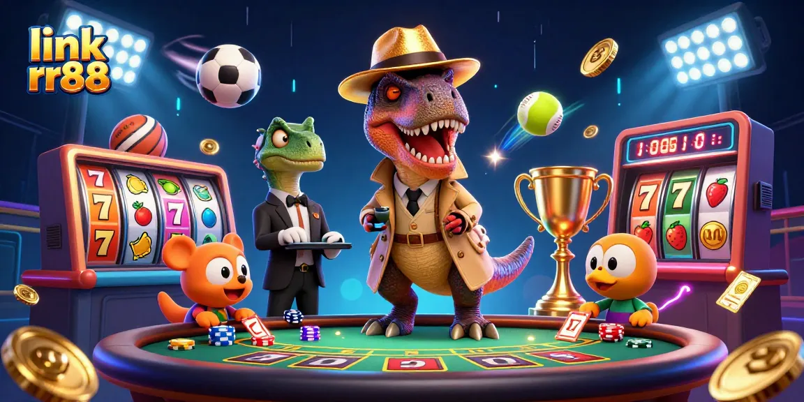 Engage with the thrilling world of link rr88 at the blackjack table featuring cartoon dinosaurs.