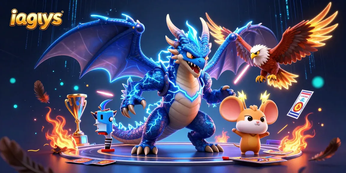 Bet on exciting cockfighting action at iagyys, featuring dynamic 3D characters and vibrant effects.